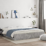 Bed Frame with Drawers without Mattress Concrete Grey 200x200 cm 3207248