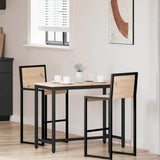 Table Natural 100 x 50 x 77 cm Engineered Wood and Steel 873784