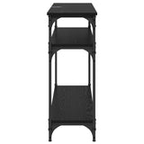 Console Table Black Oak 100 x 29 x 75 cm Engineered Wood 882201