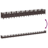 Garden Planter with Pegs Brown 363.5x43.5x43.5 cm PP 368026