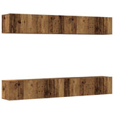 Wall Mounted TV Cabinets 4 pcs Old Wood 100x30x30 cm 3328945