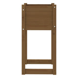 Planters 2 pcs Honey Brown 40x40x81 cm Solid Wood Pine 822129