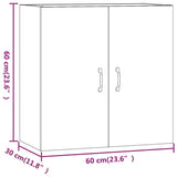 812900 Wall Cabinet Sonoma Oak 60x31x60 cm Engineered Wood