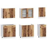 7 Piece Kitchen Cabinet Set Porto Old Wood Engineered Wood 3314759