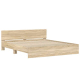 Bed Frame Sonoma oak Engineered wood, Plywood Double Durable 3207471