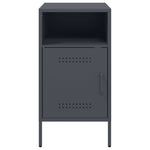 ZNTS Bedside Cabinets 2 pcs Anthracite 36x39x68 cm Steel 843071