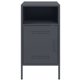 ZNTS Bedside Cabinets 2 pcs Anthracite 36x39x68 cm Steel 843071