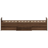 Bed Frame without Mattress Brown Oak 90x190 cm Single 3203816
