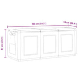 Garden Storage Box 138x53x57 cm 330 L Dark Grey and Black 151818