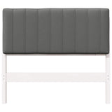 Upholstered Headboard White and Light Grey 100 cm 880197