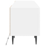 LED TV Cabinet High Gloss White Engineered Wood 896909