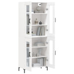 Highboard White 69.5x34x180 cm Engineered Wood 3198273