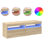 TV Cabinets with LED Lights 2 pcs Sonoma Oak 60x35x40 cm 804416