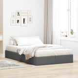 Storage Bed with Mattress Dark Grey 120 x 200 cm Fabric 3370005