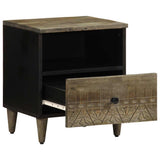 Bedside Cabinet Light Grey 40x33x46 cm Solid Wood Mango 4017798
