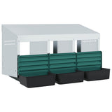 Chicken Nesting Box 3 Compartments Wall-Mounted Galvanised Steel 4104892