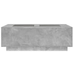 ZNTS Coffee Table with Infinity LED Concrete Grey 116x69x40 cm 3284059