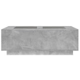 ZNTS Coffee Table with Infinity LED Concrete Grey 116x69x40 cm 3284059