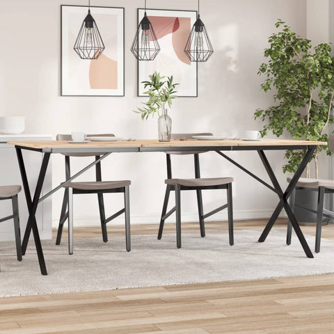 ZNTS Dining Table Legs X-Frame 160x80x73 cm Steel 357912