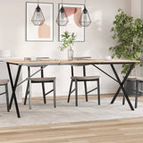 Dining Table Legs X-Frame 160x80x73 cm Steel 357912