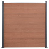 Fence Panel Set Brown 699x186 cm WPC 3211832