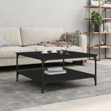 Coffee Table Black 80x80x40 cm Engineered Wood 832838