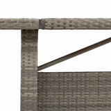 Garden Table with Acacia Wood Top Grey 240x90x75 cm Poly Rattan 365596