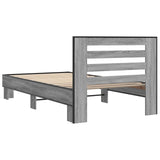 Bed Frame with Headboard Grey Sonoma 80 x 200 cm 8009104
