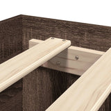 Bed Frame without Mattress Brown Oak 100x200 cm Engineered Wood 3295673