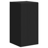 TV Cabinet Set Wall-mounted 5 pcs Black Engineered Wood 3409070