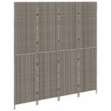 Room Divider Folding Manual Grey 195 x 180 cm Poly Rattan 42003674