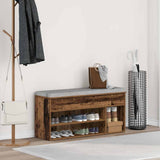 Shoe Bench Old Wood 102x30.5x45 cm Engineered Wood 859143