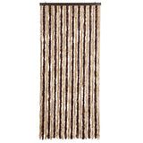 Insect Curtain Beige and Light Brown 90x200 cm Chenille 315121