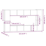 ZNTS 8 Piece TV Cabinet Set Sonoma Oak Engineered Wood 3114288