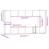 ZNTS 8 Piece TV Cabinet Set Sonoma Oak Engineered Wood 3114288