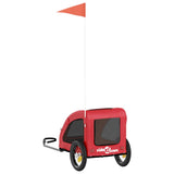 Pet Bike Trailer Red Oxford Fabric and Iron 93950