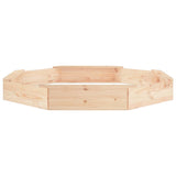 Sandbox with Seats Octagon Solid Wood Pine 825016
