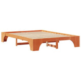 Bed Frame Wax Brown 150 x 200 cm Solid Pine Wood 872943