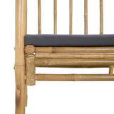 Garden Arch with Bench Dark Grey 115 x 50 x 205 cm Bamboo 42028058