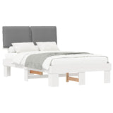 Bed Frame with Upholstered Headboard Light Grey 120 x 200 cm 877283
