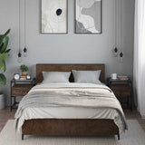 Bedside Cabinets 2 pcs Brown Oak 40x40x55 cm Engineered Wood 846083