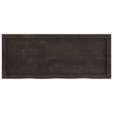 Table Top Dark Brown 100x40x cm Treated Solid Wood Oak 3156427
