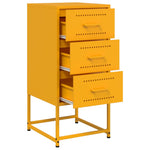 ZNTS Bedside Cabinet Mustard Yellow 36x39x78 cm Steel 846584