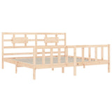 Bed Frame without Mattress 200x200 cm Solid Wood Pine 3192576