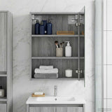 Bathroom Mirror Cabinet with Door Grey Sonoma 43 x 16 x 62.5 cm 889140