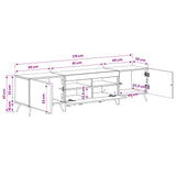 5 Piece LED TV Cabinet Concrete Grey Engineered Wood 3416923
