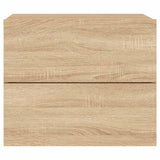 Wall-mounted Bedside Cabinets with LED Lights 2 pcs Sonoma Oak 836817