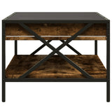 Coffee Table with Infinity LED Smoked Oak 70x50x38 cm 847704