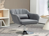 Swivel Microfibre Accent Chair for Living Room Contemporary Vanity Armchair with Adjustable Height T3398P329611