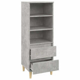 Highboard Concrete Grey 40x36x110 cm Engineered Wood 821240
